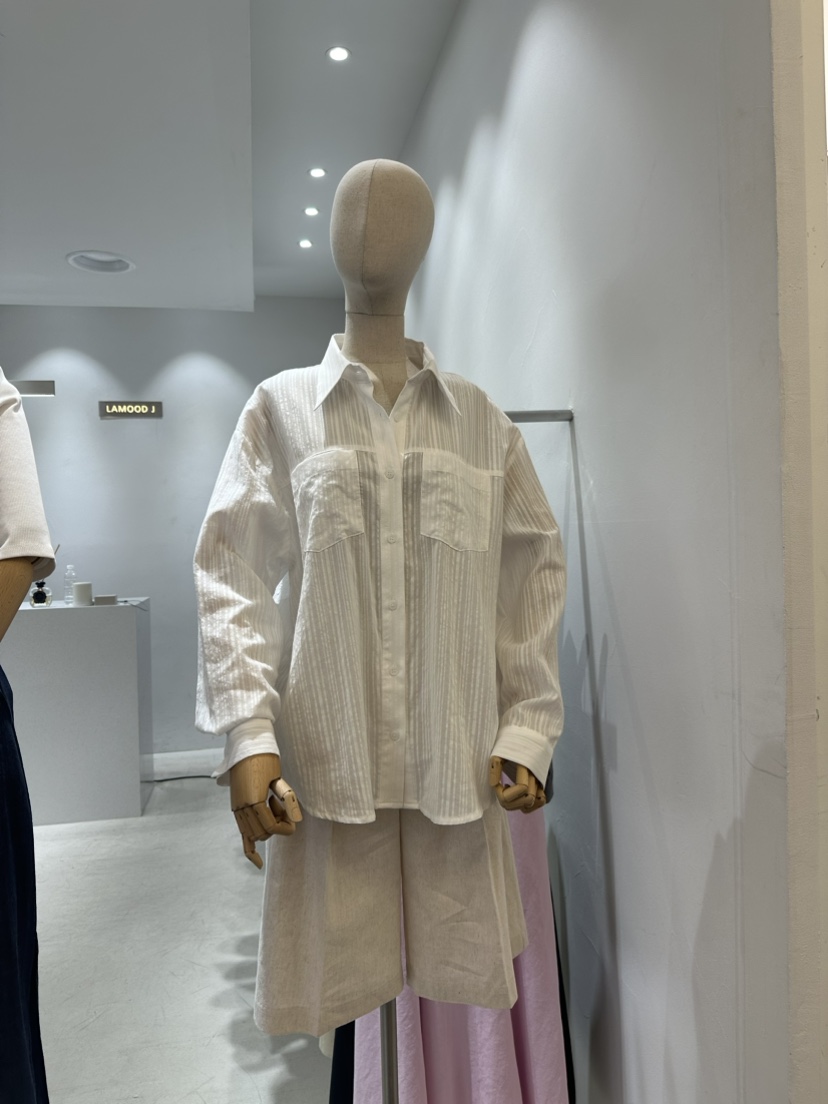 LAMOODJ直郵韓國代購女裝新款職業真品人氣時尚推薦襯衫蕾絲衫LAFFINE-P襯衫/蕾絲衫