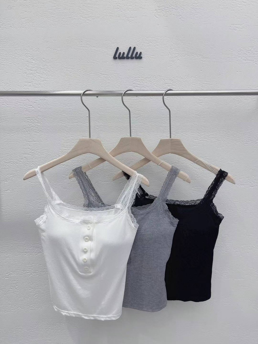 LULULALLA韓國直郵東大門實拍女裝新品推薦休閑職業吊帶背心LULULALLA吊帶/背心