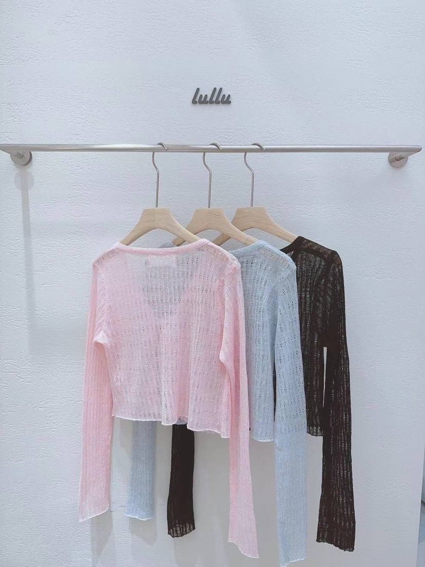 LULULALLA韓國直郵東大門代購女裝新品推薦真品針織衫開襟衫LULULALLA針織衫