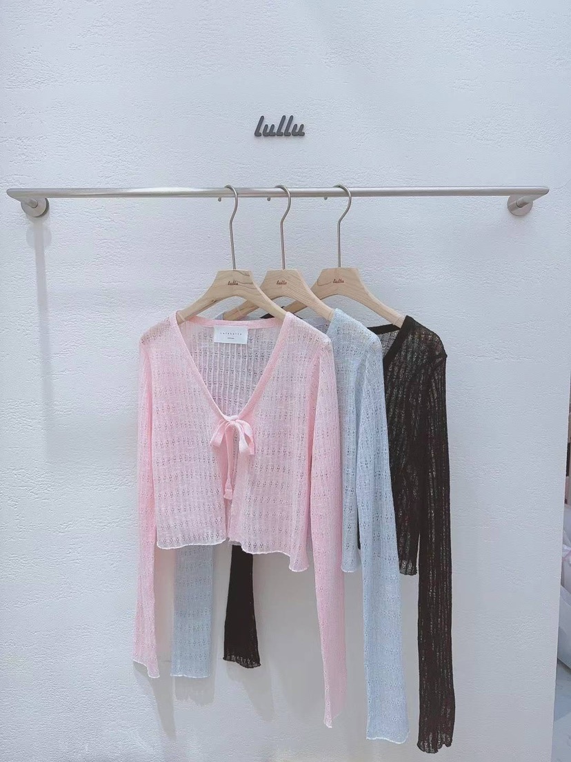 LULULALLA韓國直郵東大門代購女裝新品推薦真品針織衫開襟衫LULULALLA針織衫