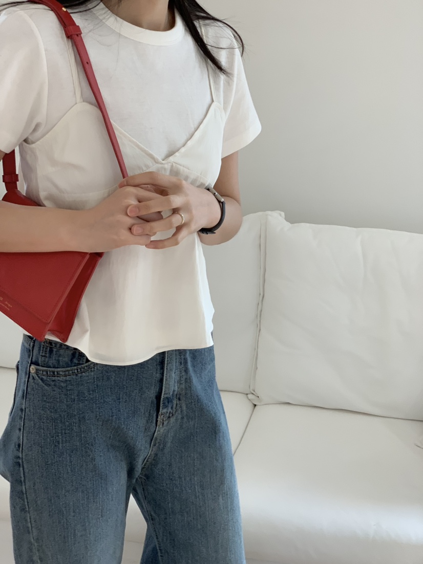 NOUVEAU直郵韓國代購女士新品時尚人氣推薦熱賣休閑吊帶背心NOUVEAU吊帶/背心