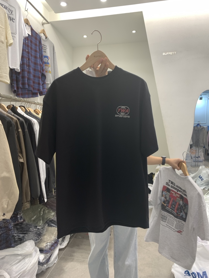 BUFFETT韓國直郵女裝新品真品職業熱賣24春夏休閑人氣T恤BUFFETTT恤圖色3