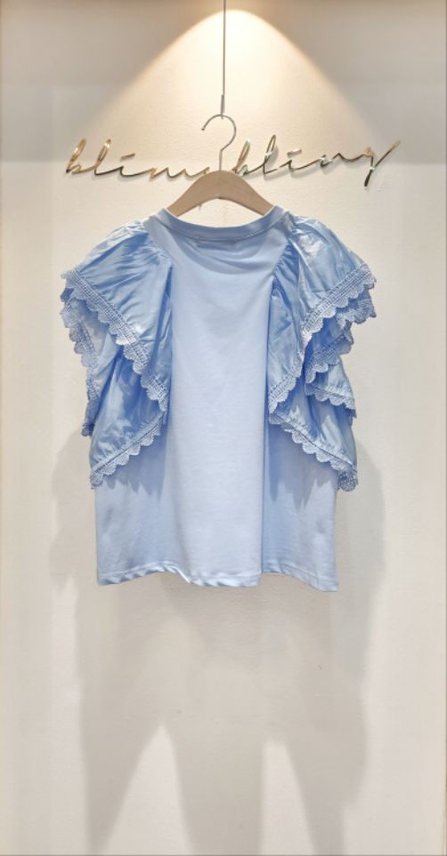 BLING BLING韓國直郵東大門實拍女裝新款時尚24春夏襯衫蕾絲衫BLING BLING-S襯衫/蕾絲衫