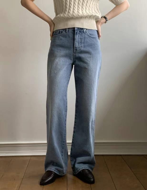BYJEAN韓國直郵女裝新品時尚推薦人氣24春夏休閑真品牛仔褲POPO牛仔褲