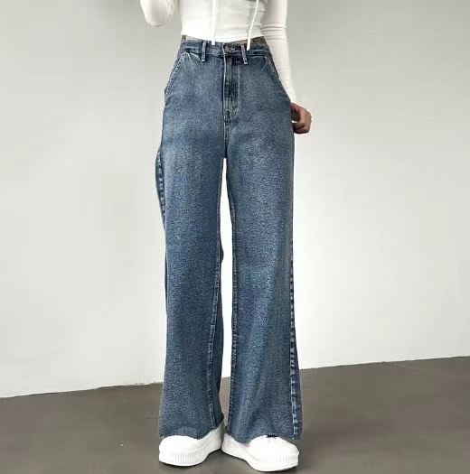 BYJEAN韓國直郵東大門代購女裝新品休閑職業24春夏牛仔褲POPO牛仔褲