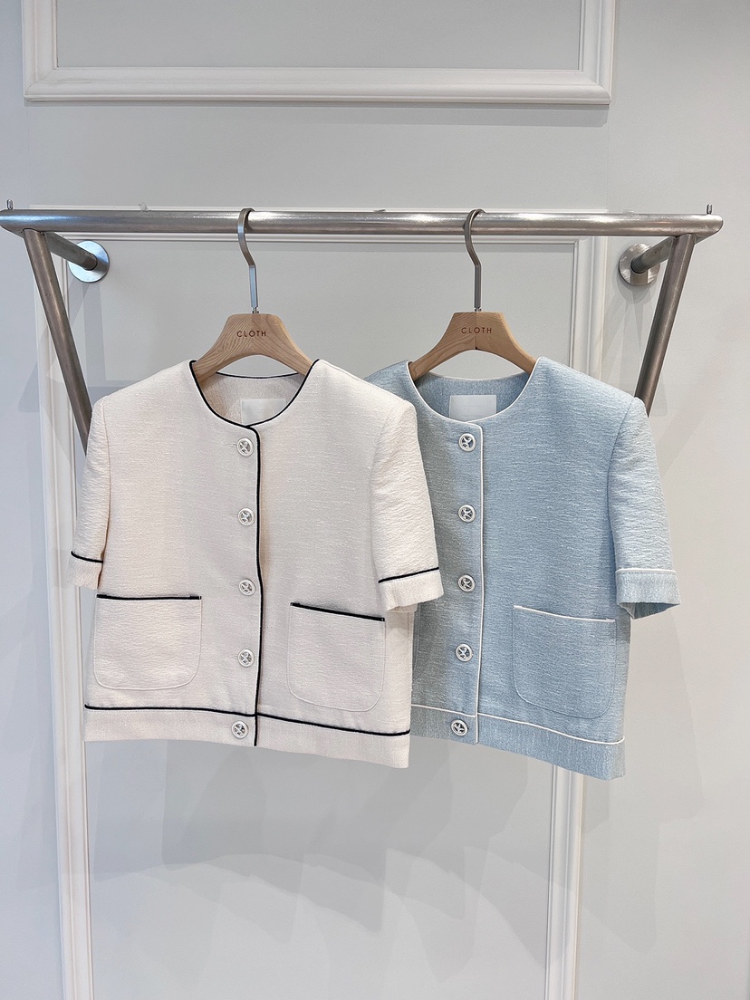 CLOTH直郵韓國代購女裝新品24春夏休閑熱賣人氣推薦職業夾克CLOTH夾克