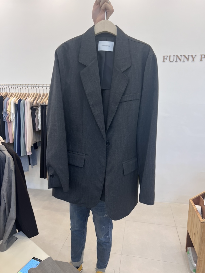 FUNNY POWDER直郵韓國代購女裝新品時尚真品休閑熱賣夾克格紋THE FUNNY夾克圖色3