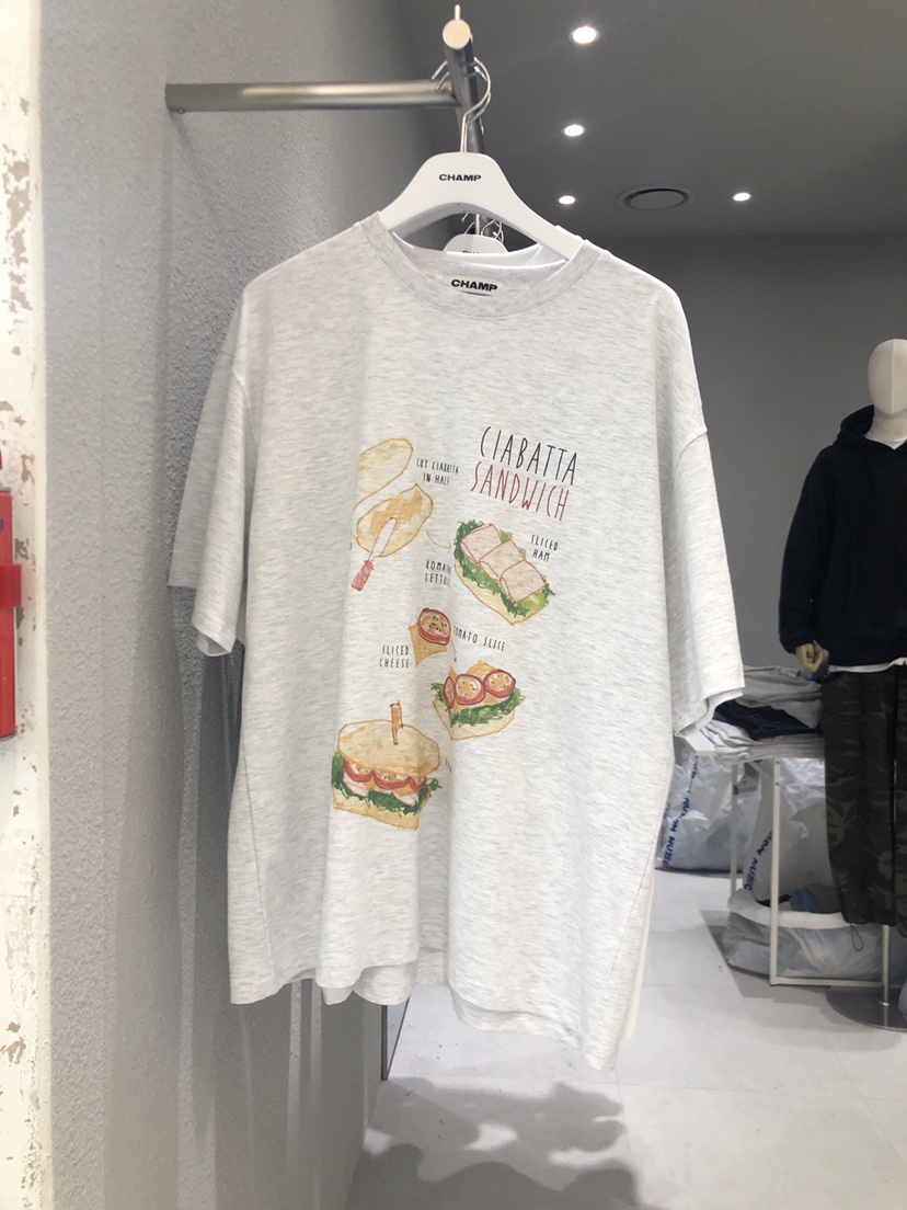 LOAFER直郵韓國代購女裝新品熱賣休閑時尚職業推薦真品24春夏T恤CHAMPT恤圖色2