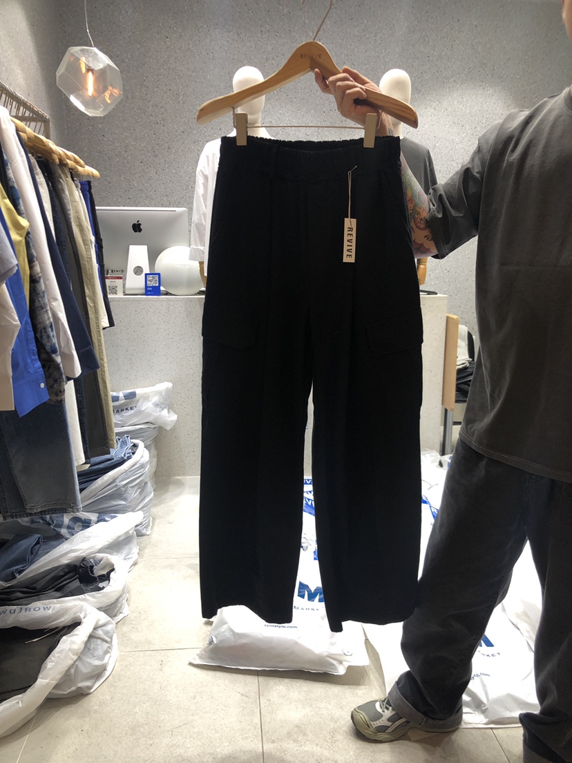 REVIVE韓國直郵東大門實拍女裝新品職業熱賣休閑24春夏休閑褲REVIVE-男裝休閑褲圖色2