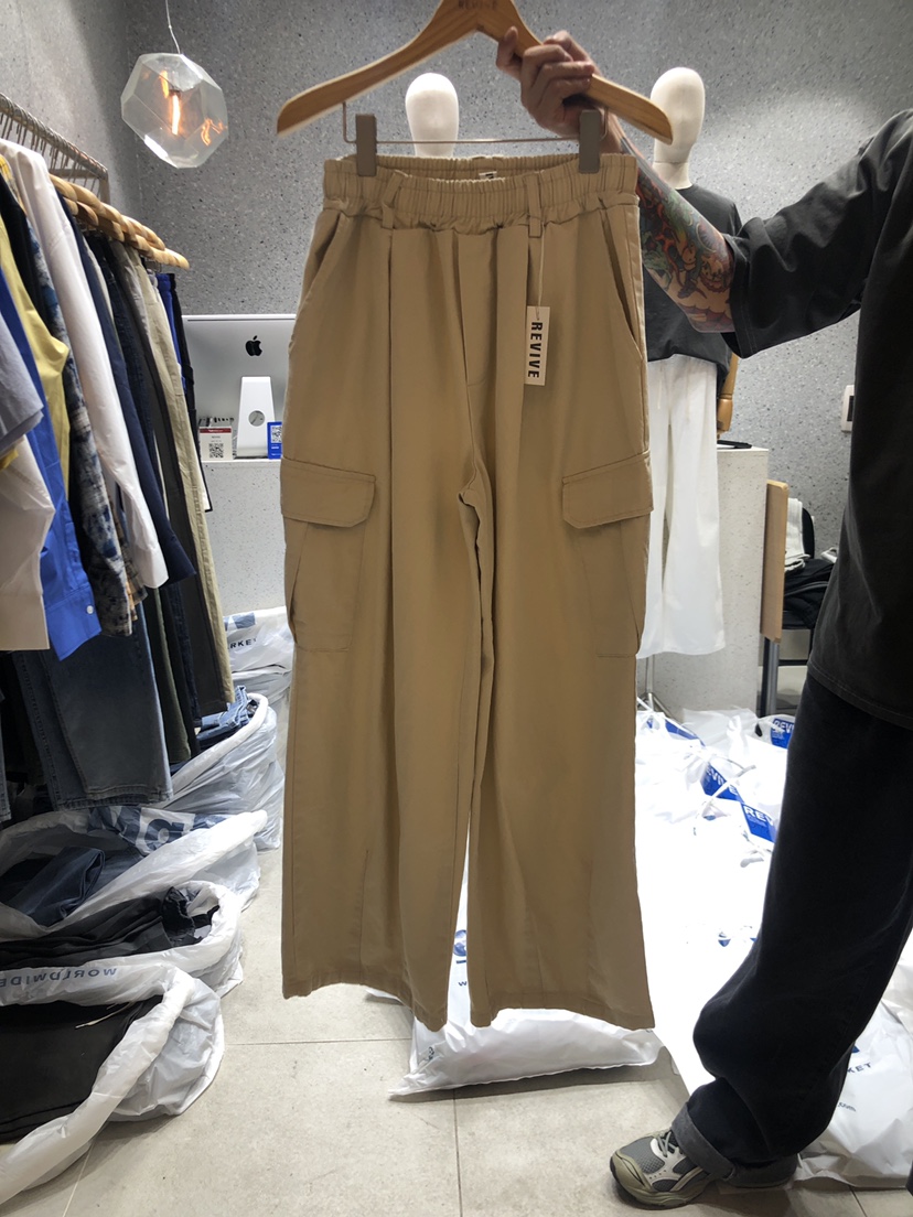 REVIVE韓國直郵東大門實拍女裝新品職業熱賣休閑24春夏休閑褲REVIVE-男裝休閑褲圖色3