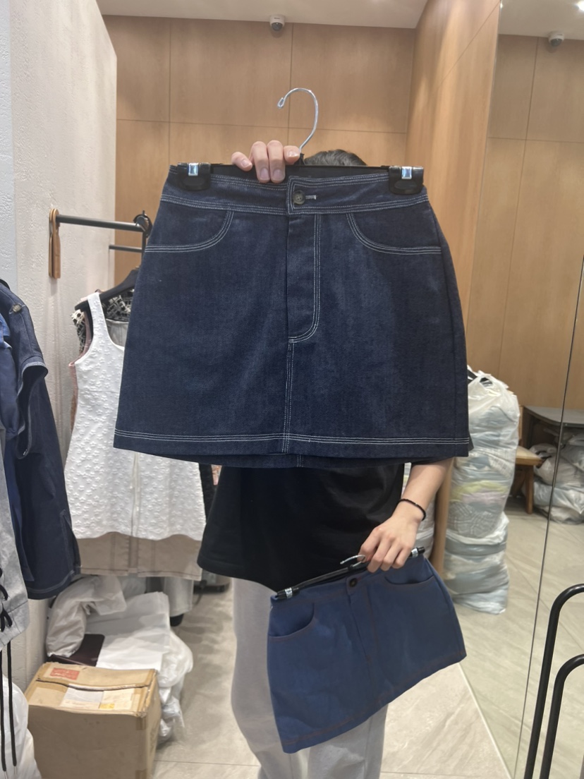 TRIPLE SEVEN直郵韓國代購女裝新品時尚24春夏職業休閑短裙TRIPLE SEVEN短裙