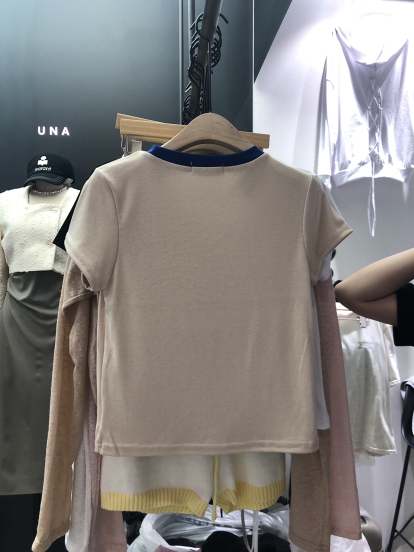UNA韓國直郵女裝新品休閑熱賣推薦人氣24春夏時尚真品T恤THEMAY/UNAT恤