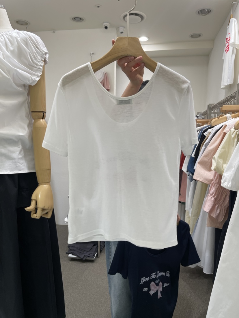VILLABUTTON韓國直郵女裝新品24春夏真品職業熱賣休閑T恤VILLABUTTONT恤
