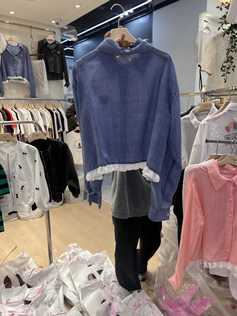 UNDERSTAR_VINTAGE韓國直郵東大門代購女裝新品熱賣襯衫蕾絲衫刺繡UNDERSTAR_VINTAGE襯衫/蕾絲衫