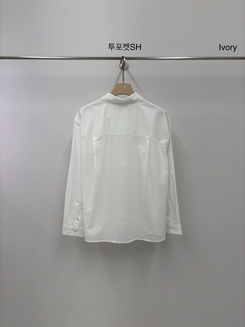 VERGAMOT直郵韓國代購女裝新品推薦人氣襯衫蕾絲衫兩個口袋VERGAMOT襯衫/蕾絲衫