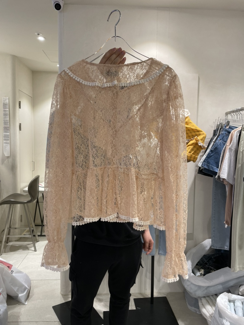 FARBE韓國直郵東大門實拍女裝新款24春夏時尚真品襯衫蕾絲衫PLATFORM襯衫/蕾絲衫
