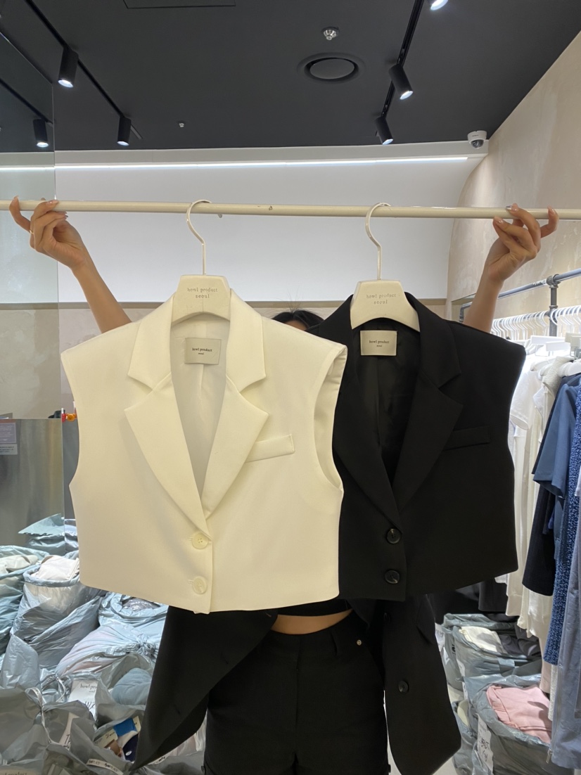 howl product韓國直郵女裝新款24春夏熱賣職業時尚真品馬甲BADCALM馬甲