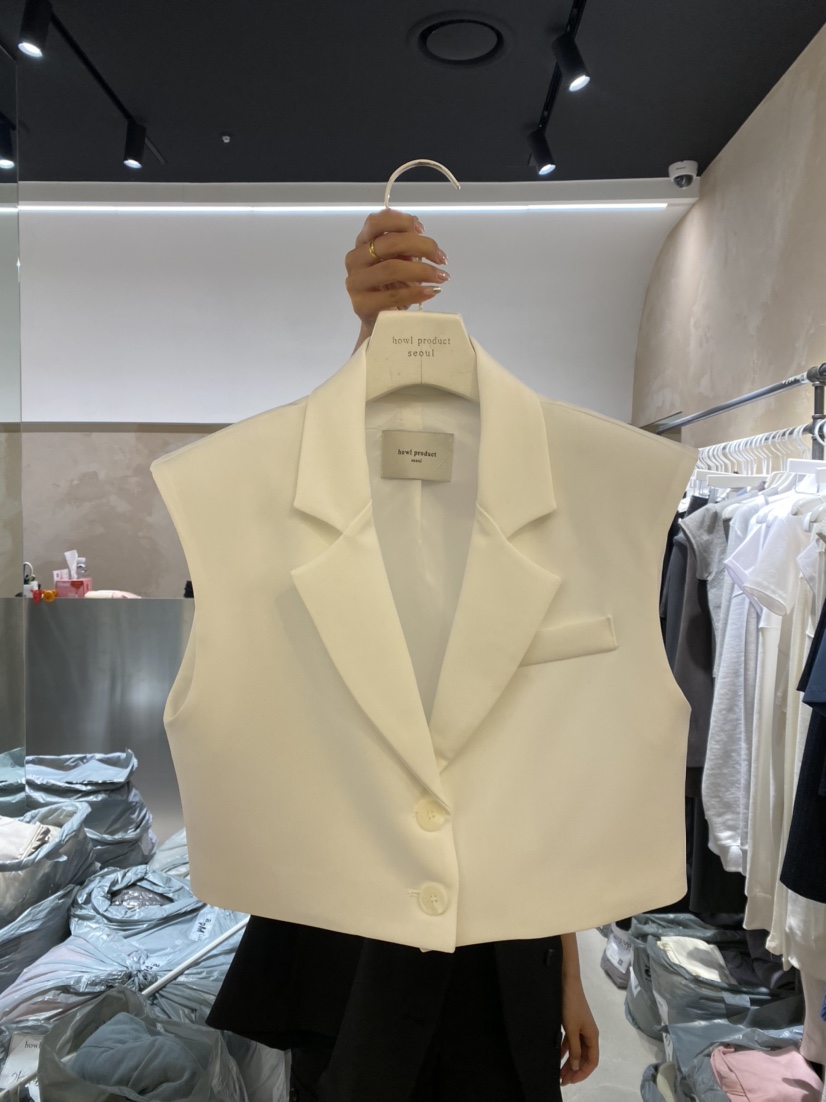 howl product韓國直郵女裝新款24春夏熱賣職業時尚真品馬甲BADCALM馬甲圖色1