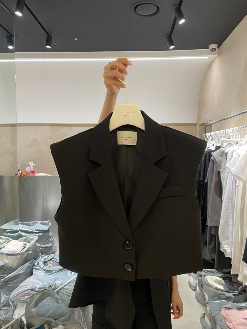 howl product韓國直郵女裝新款24春夏熱賣職業時尚真品馬甲BADCALM馬甲圖色2