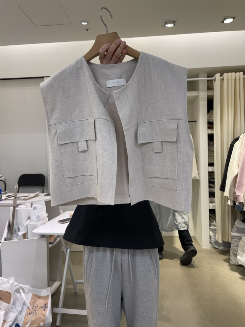 IR BIEN韓國直郵東大門代購女裝新款時尚職業推薦馬甲口袋ir bien-A馬甲