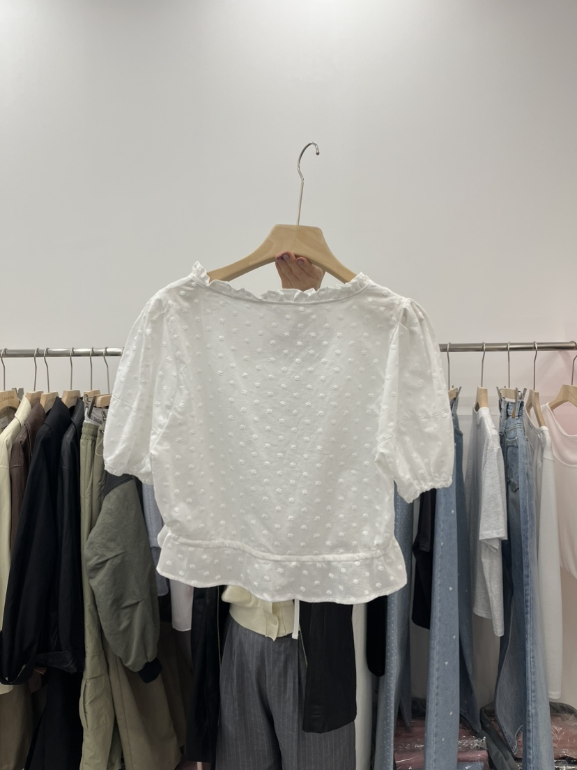 LEMATIN韓國直郵東大門代購女裝新款24春夏職業襯衫蕾絲衫LEMATIN襯衫/蕾絲衫