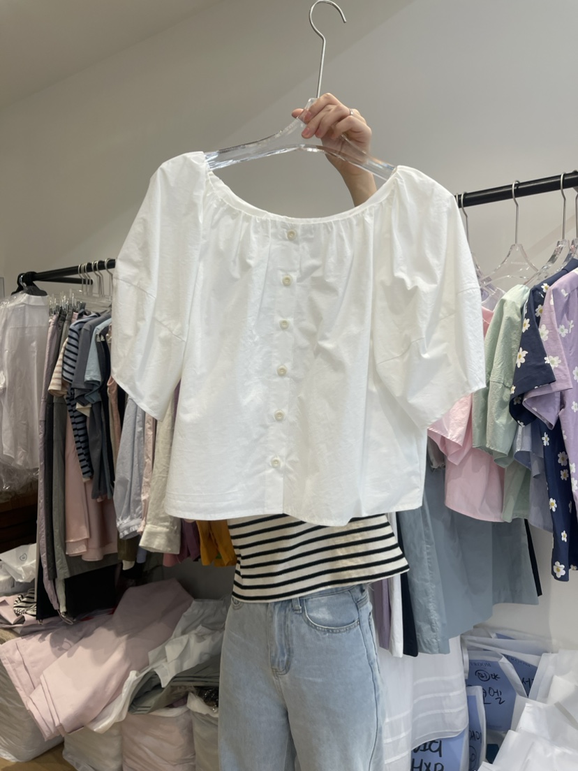 RIVEROOM韓國直郵女裝新品真品24春夏職業時尚襯衫蕾絲衫RIVEROOM襯衫/蕾絲衫圖色4