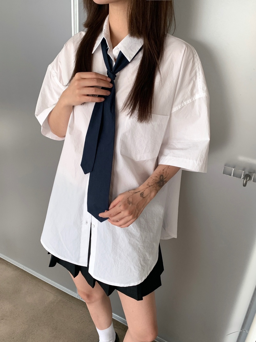 JKICHI韓國直郵女裝新品推薦時尚24春夏人氣職業襯衫蕾絲衫EDIT襯衫/蕾絲衫