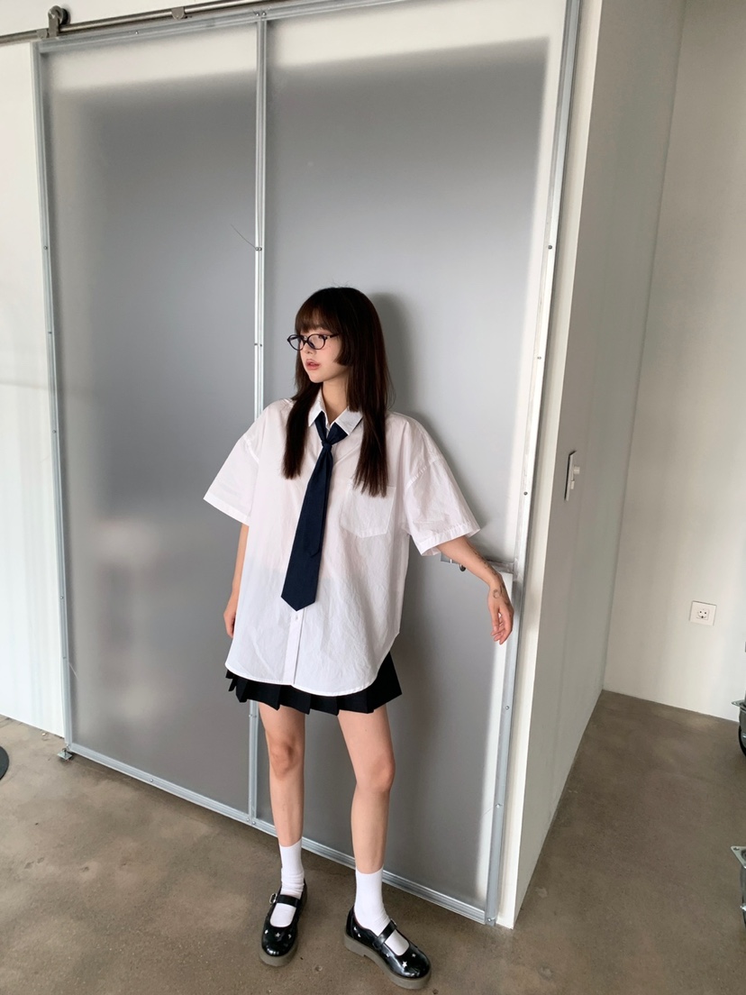 JKICHI韓國直郵女裝新品推薦時尚24春夏人氣職業襯衫蕾絲衫EDIT襯衫/蕾絲衫