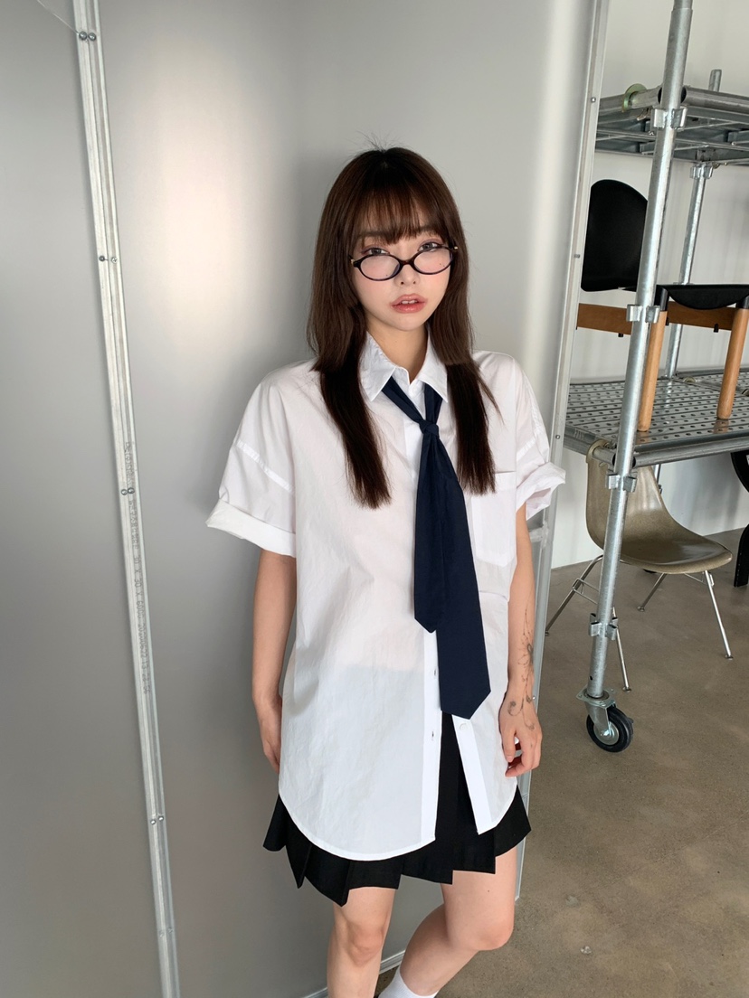 JKICHI韓國直郵女裝新品推薦時尚24春夏人氣職業襯衫蕾絲衫EDIT襯衫/蕾絲衫