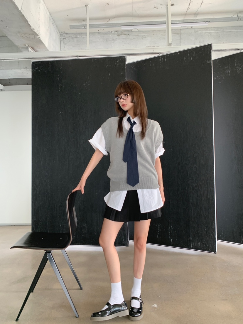 JKICHI韓國直郵女裝新品推薦時尚24春夏人氣職業襯衫蕾絲衫EDIT襯衫/蕾絲衫