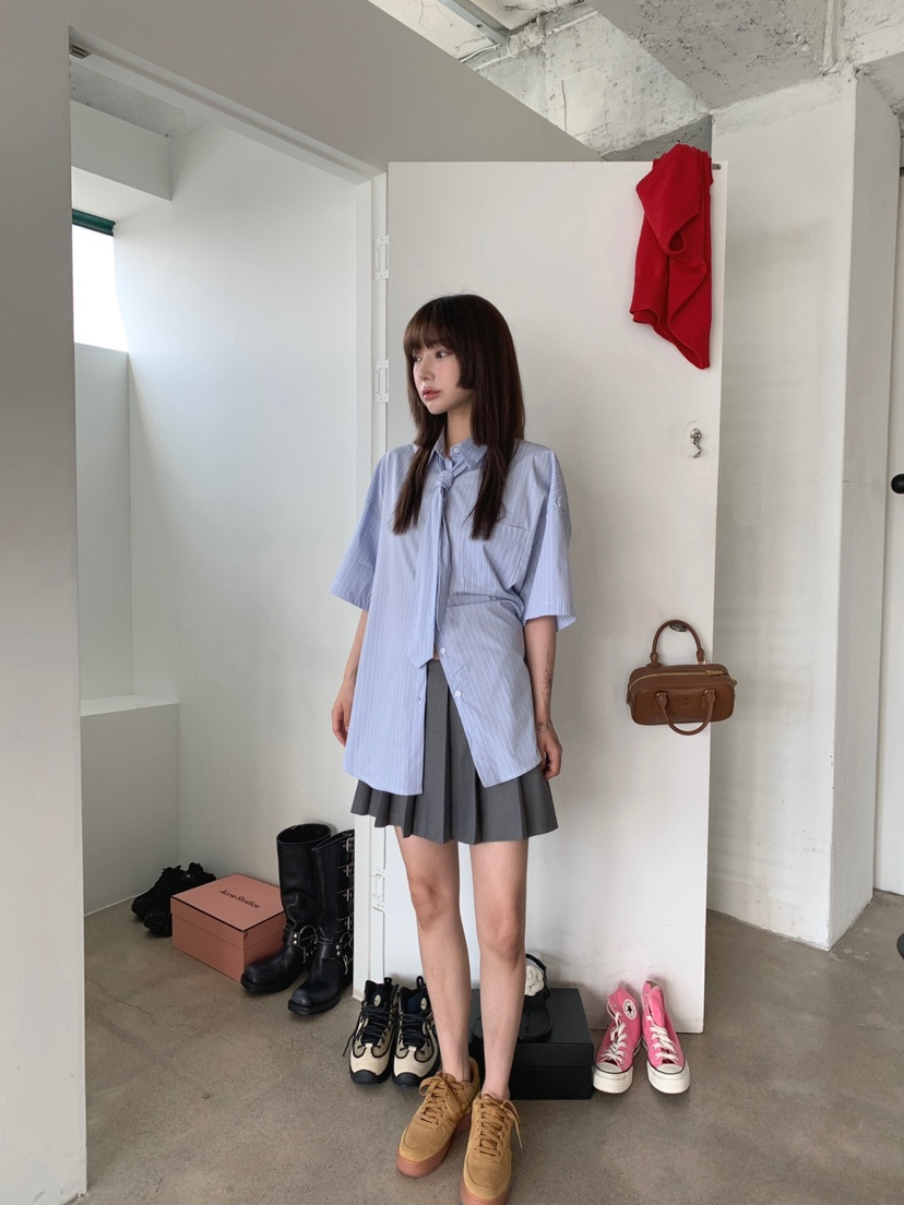 JKICHI韓國直郵女裝新品推薦時尚24春夏人氣職業襯衫蕾絲衫EDIT襯衫/蕾絲衫