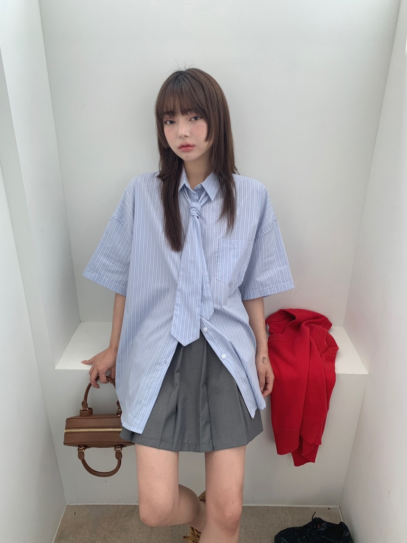 JKICHI韓國直郵女裝新品推薦時尚24春夏人氣職業襯衫蕾絲衫EDIT襯衫/蕾絲衫