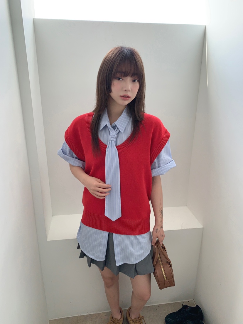 JKICHI韓國直郵女裝新品推薦時尚24春夏人氣職業襯衫蕾絲衫EDIT襯衫/蕾絲衫