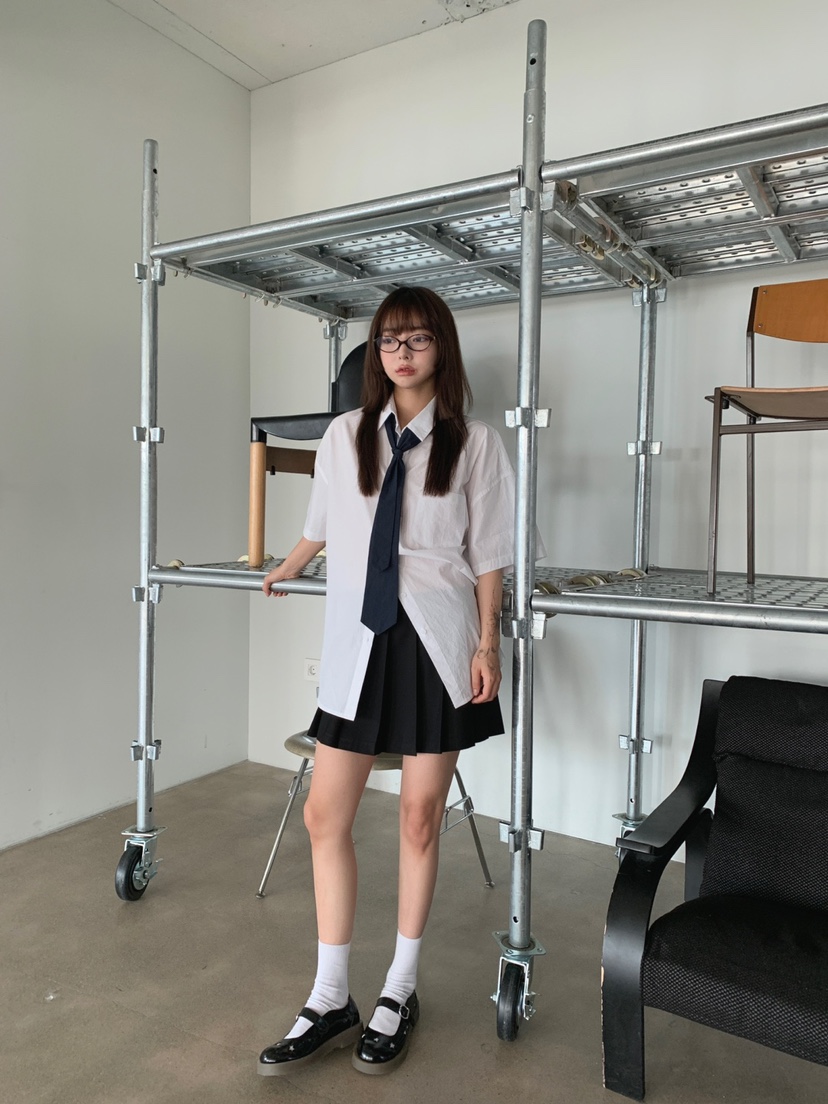 JKICHI韓國直郵女裝新品推薦時尚24春夏人氣職業襯衫蕾絲衫EDIT襯衫/蕾絲衫圖色2