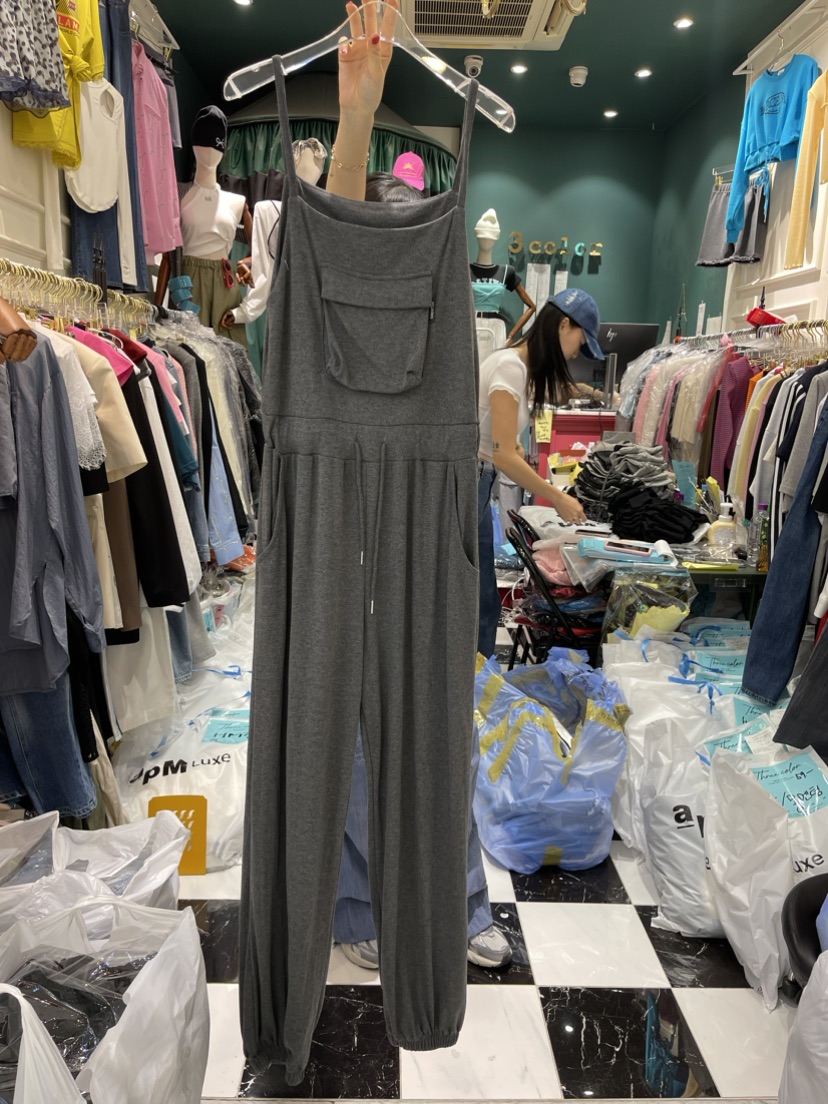 Three color直郵韓國代購女裝新品熱賣休閑推薦職業連體褲Three color連體褲