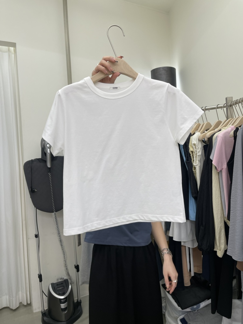 UNDERROW韓國直郵東大門實拍女裝新品真品職業人氣熱賣24春夏T恤RECOVER/MOMENTT恤圖色1