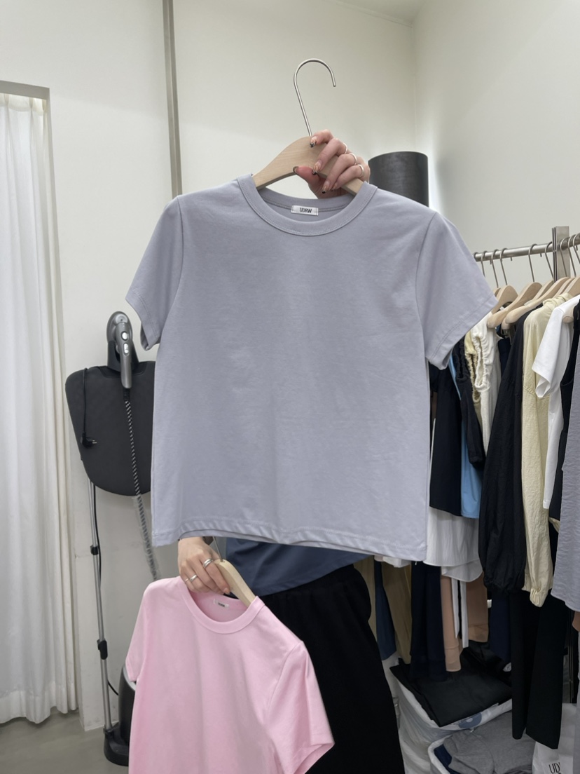 UNDERROW韓國直郵東大門實拍女裝新品真品職業人氣熱賣24春夏T恤RECOVER/MOMENTT恤圖色3