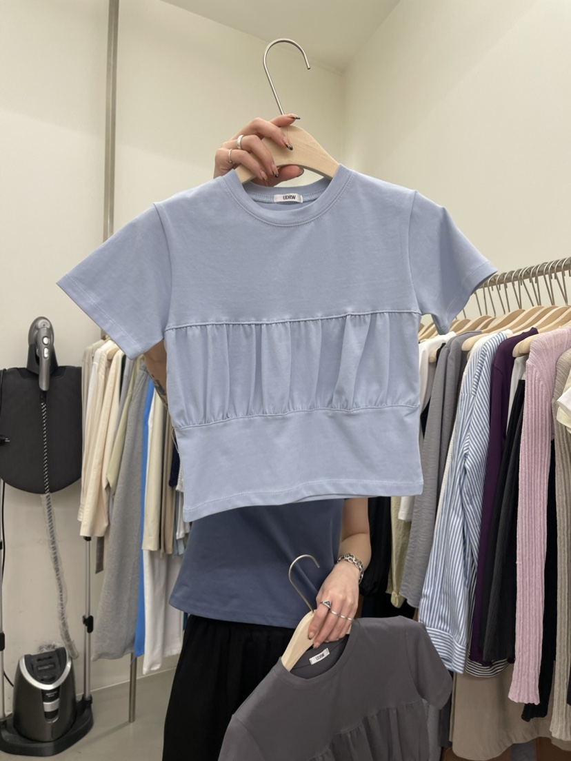 UNDERROW韓國直郵東大門實拍女裝新品職業24春夏真品時尚T恤RECOVER/MOMENTT恤圖色3