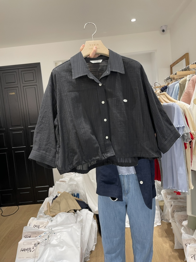VENIR韓國直郵女裝新品24春夏熱賣職業休閑真品襯衫蕾絲衫VENIR-a襯衫/蕾絲衫圖色4