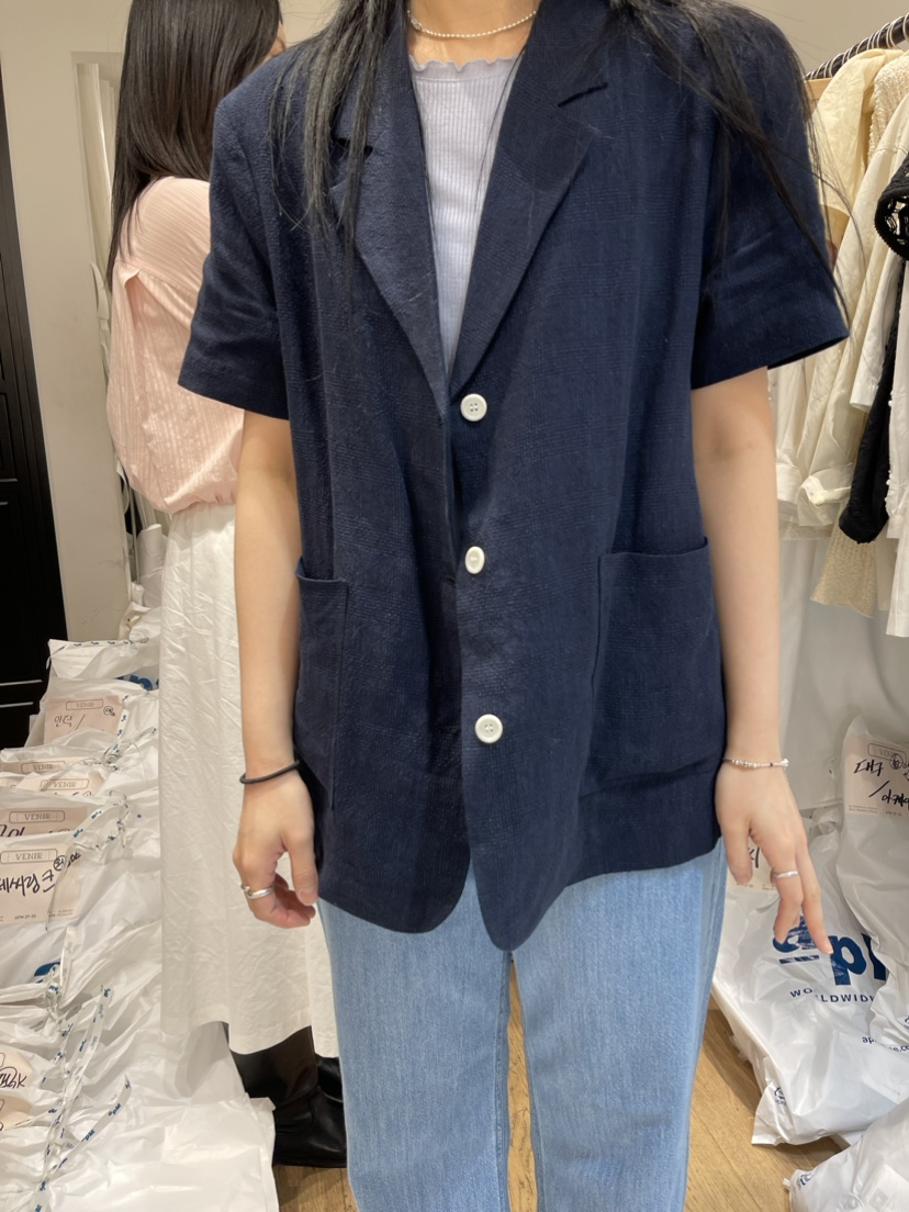 VENIR韓國直郵東大門代購女裝新款休閑時尚職業人氣夾克格紋VENIR-a夾克圖色2