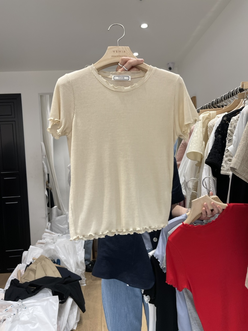 VENIR韓國直郵女裝新品24春夏人氣休閑熱賣真品推薦時尚T恤VENIR-aT恤圖色2