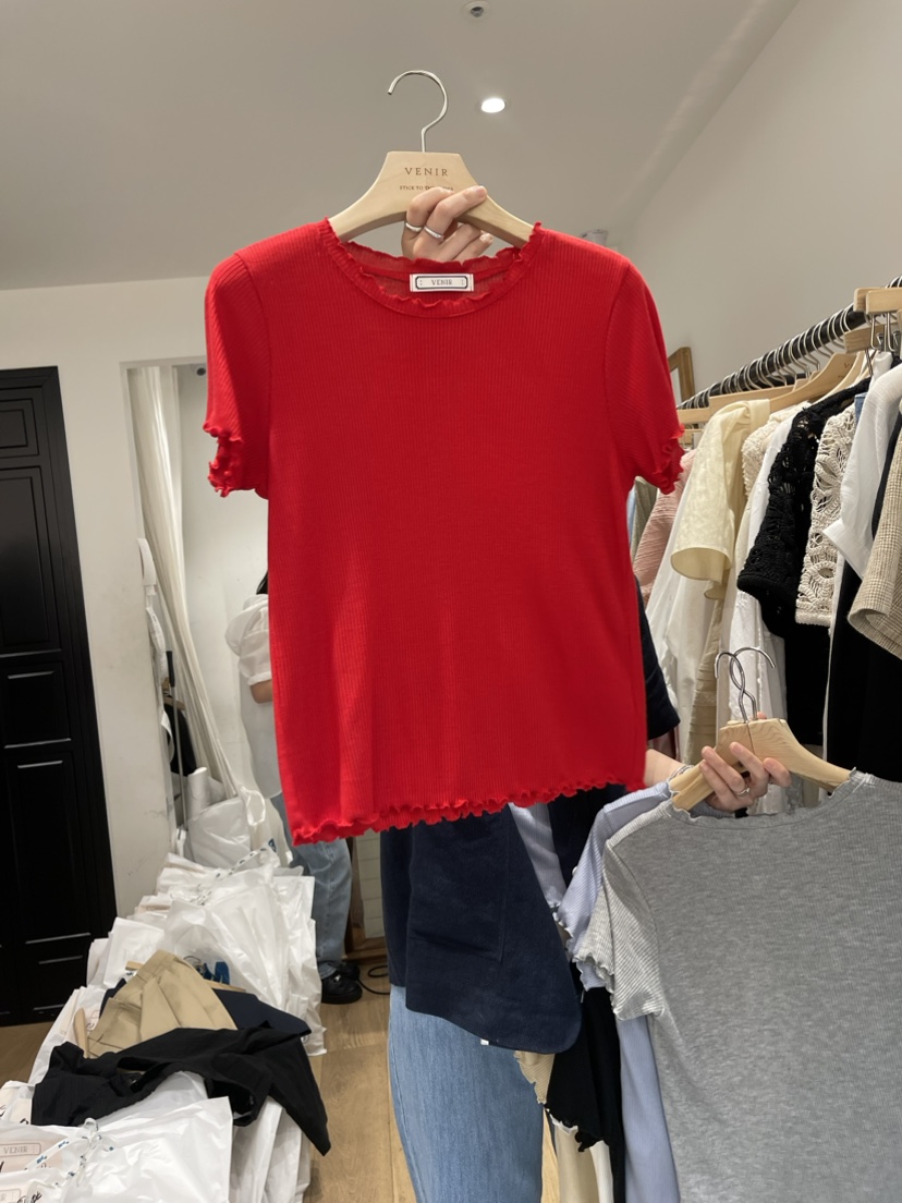 VENIR韓國直郵女裝新品24春夏人氣休閑熱賣真品推薦時尚T恤VENIR-aT恤圖色4