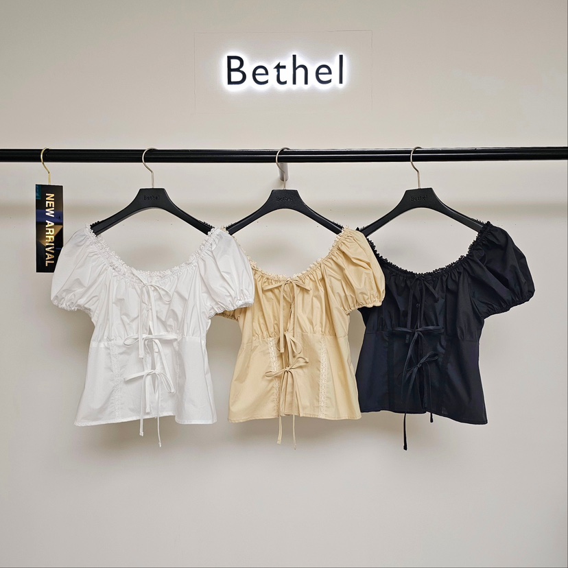Bethel韓國直郵東大門實拍女裝新品時尚職業襯衫蕾絲衫蕾絲BETHEL襯衫/蕾絲衫