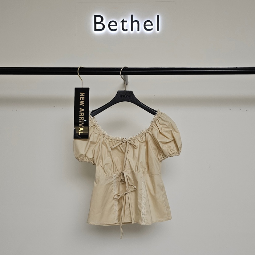 Bethel韓國直郵東大門實拍女裝新品時尚職業襯衫蕾絲衫蕾絲BETHEL襯衫/蕾絲衫圖色2