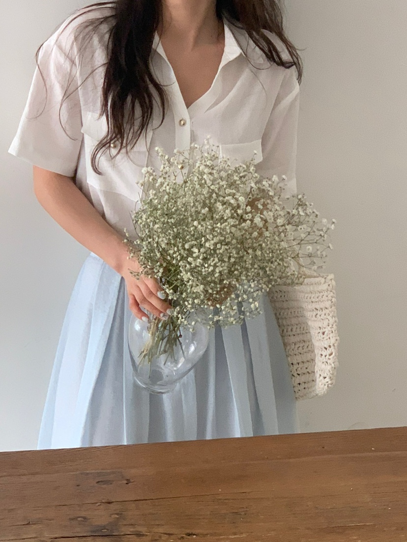 Bread韓國直郵東大門實拍女裝新款推薦熱賣時尚人氣襯衫蕾絲衫BREAD襯衫/蕾絲衫