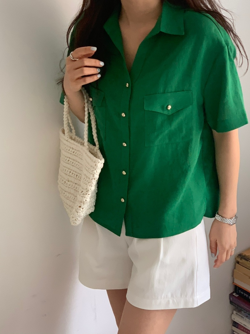 Bread韓國直郵東大門實拍女裝新款推薦熱賣時尚人氣襯衫蕾絲衫BREAD襯衫/蕾絲衫