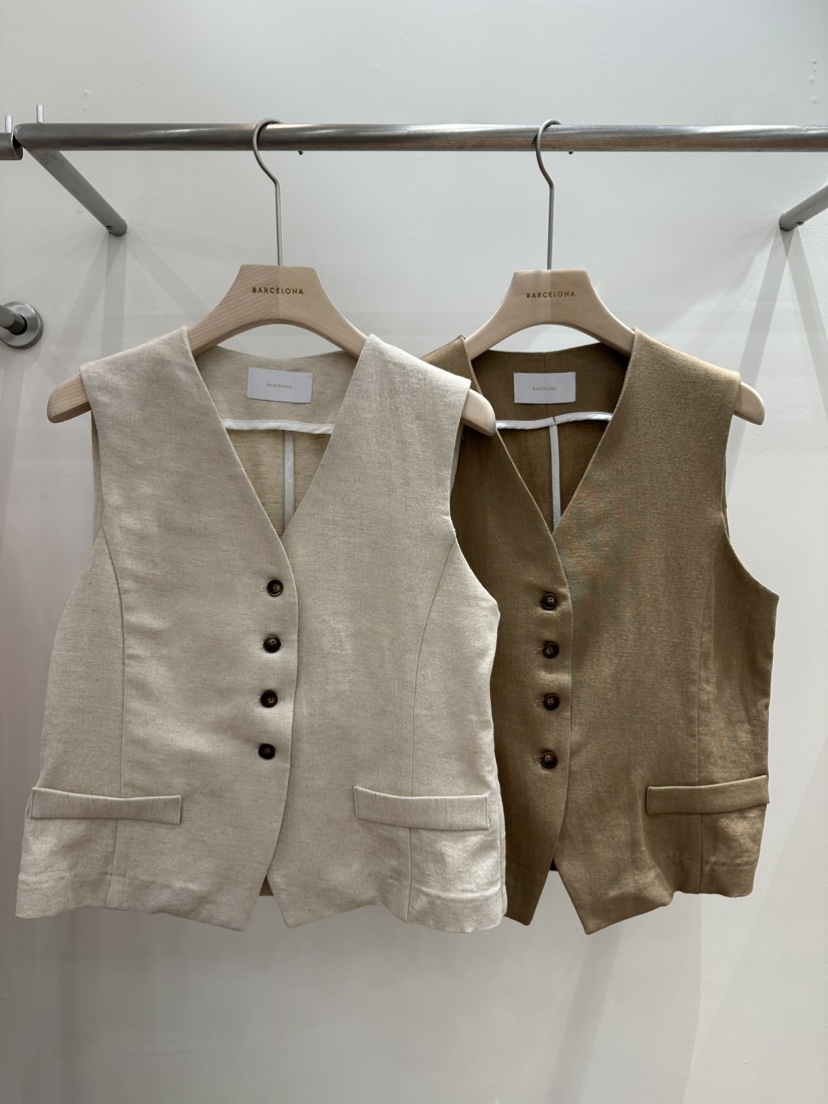 BARCE LONA直郵韓國代購女裝新品24春夏人氣推薦休閑馬甲BARCE LONA馬甲