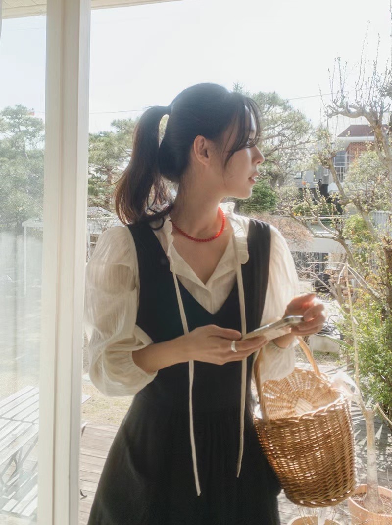 BUNNYFLOWER2韓國直郵東大門代購女裝新品人氣真品襯衫蕾絲衫BUNNYFLOWER2襯衫/蕾絲衫圖色1