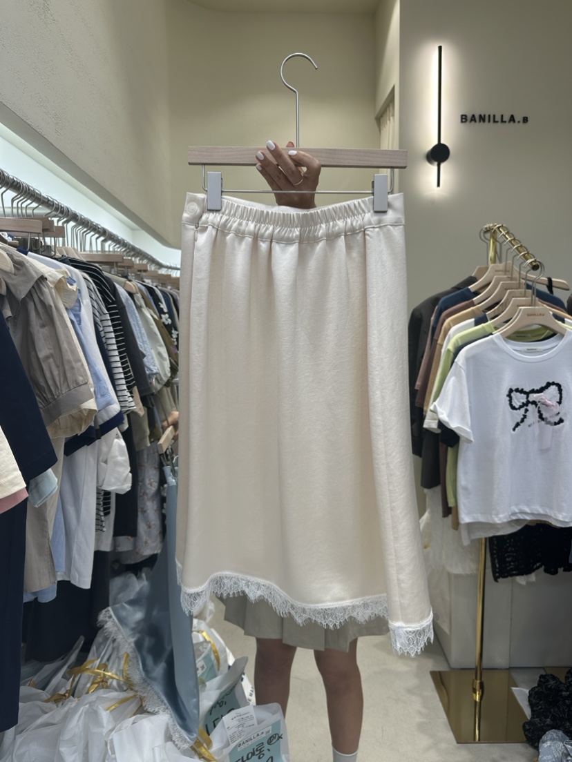 BANILLA.B韓國直郵女裝新款時尚推薦熱賣24春夏真品長裙STAINLESS長裙