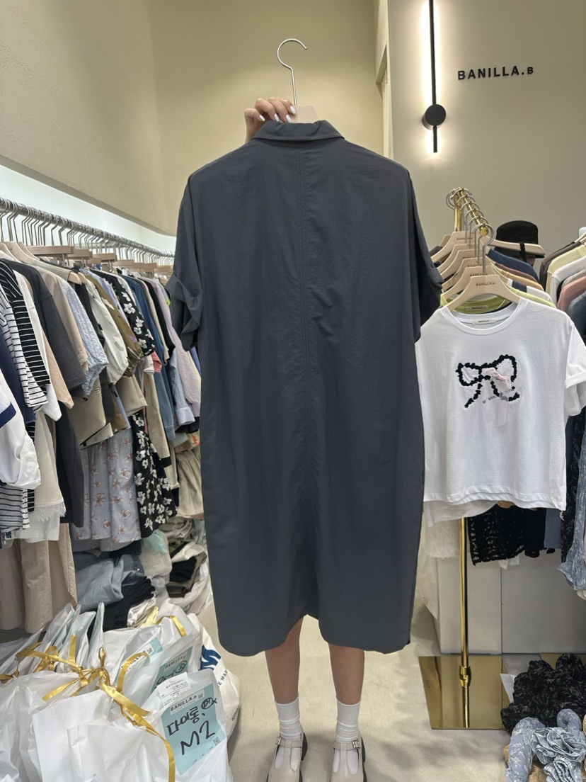 BANILLA.B韓國直郵女裝新款24春夏真品時尚推薦職業連衣裙STAINLESS連衣裙